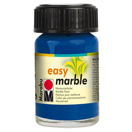 картинка Краска для марморирования easy marble marabu, 15 мл, ультрамарин тёмный