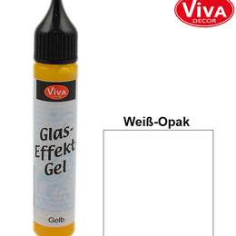 фото Гель для декорирования viva decor glas-effekt непрозрачный белый для создания эффекта стекла, 25 мл