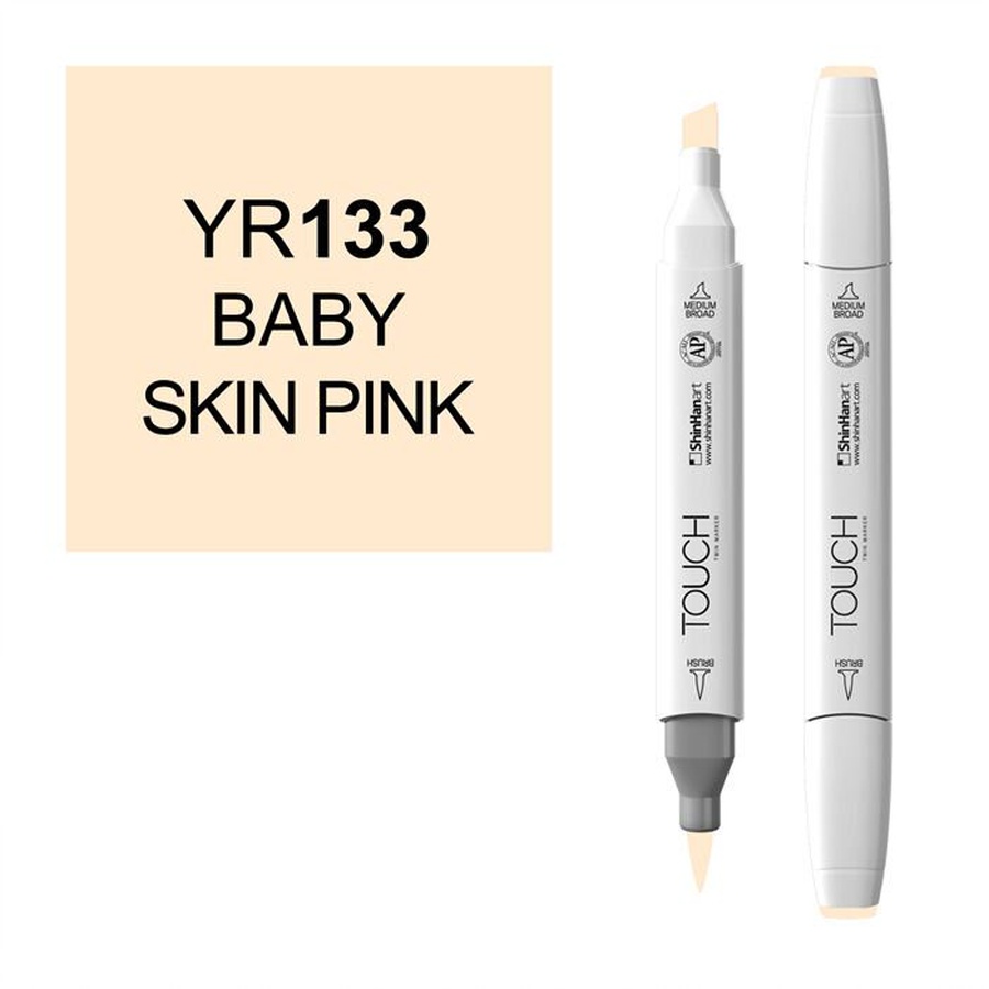 картинка Маркер художественный touch brush shinhanart, 133 нежный телесный yr133