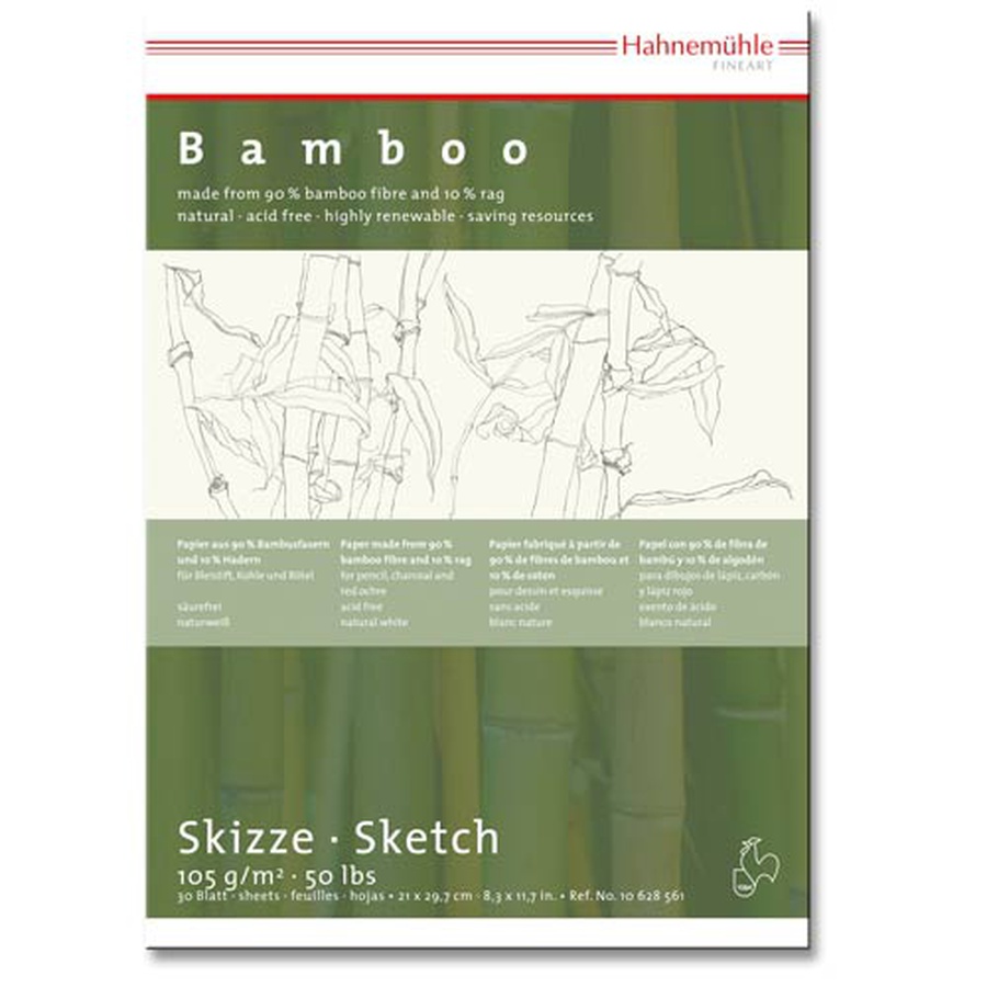 фотография Альбом-склейка для набросков bamboo, бамбуковая бумага, плотность 105 г/м2, 30 листов, формат а4, hahnemuhle