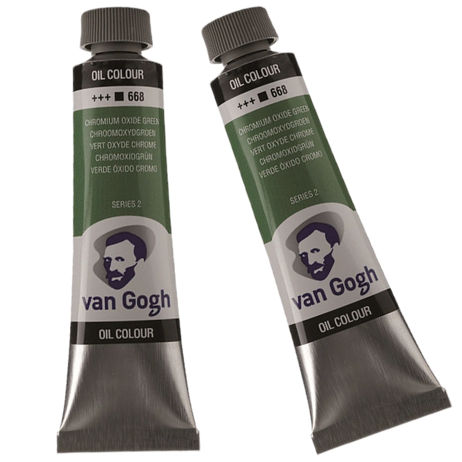 фотография Краска масляная van gogh, туба 40 мл, № 668 зелёный окись хрома