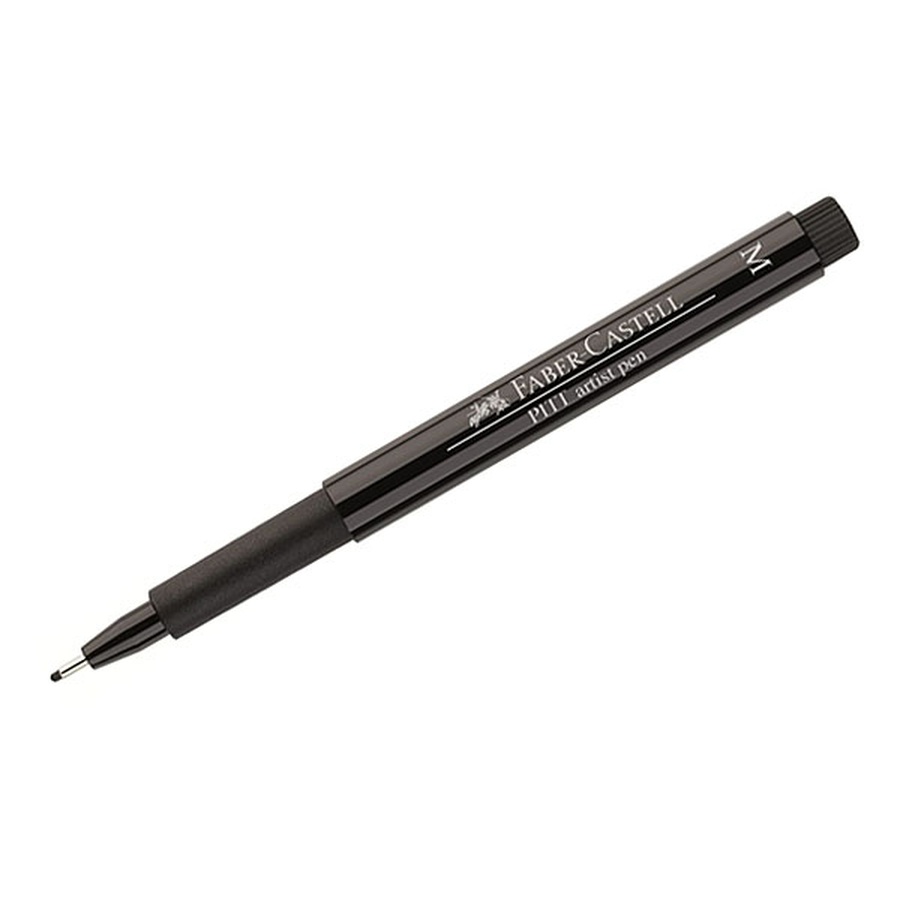 картинка Ручка капиллярная черная средней толщины faber-castell pitt pen, размер m