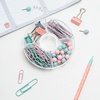 изображение Набор мелкоофисных принадлежностей meshu "dew", 89 предметов, пастельные цвета, пластиковый пенал