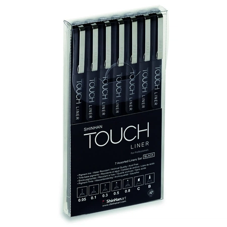 картинка Набор линеров touch liner shinhanart 7 штук, чёрные
