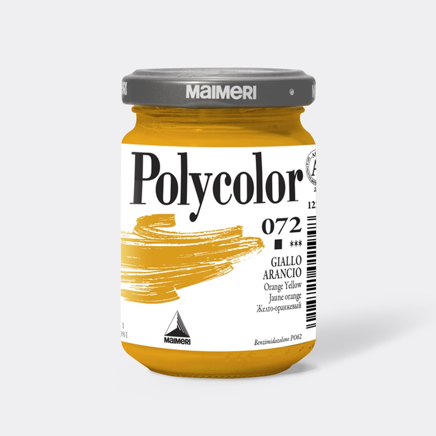 изображение Краска акриловая maimeri polycolor, банка 140 мл, оранжевый