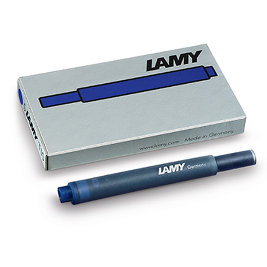 фотография Набор чернильных картриджей для перьевой ручки lamy t10, цвет - сине-черный, 5 шт