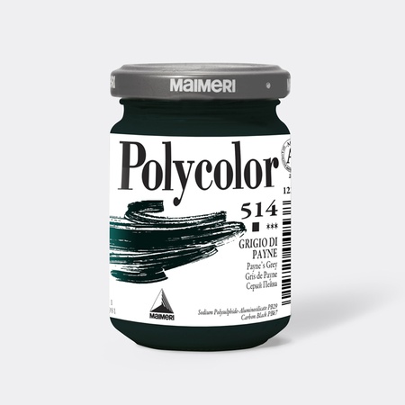 картинка Краска акриловая maimeri polycolor, банка 140 мл, серый пейна