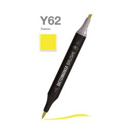 фото Маркер спирт sketchmarker brush pro y62 лимон