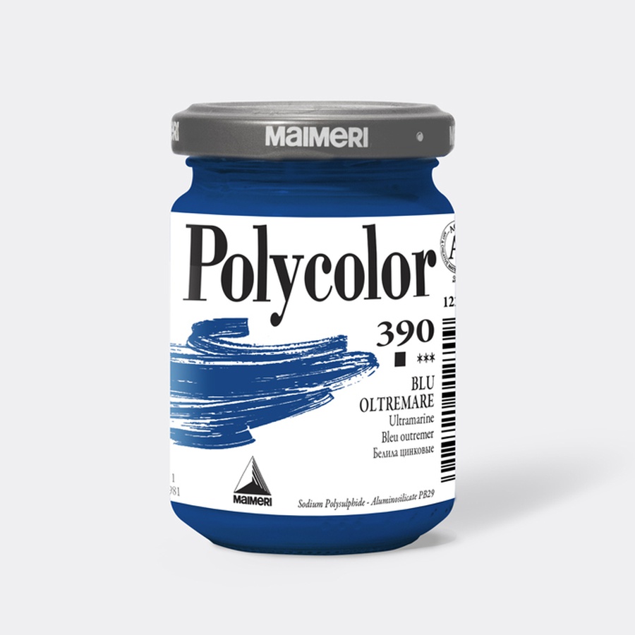 фото Краска акриловая maimeri polycolor, банка 140 мл, синий ультрамарин