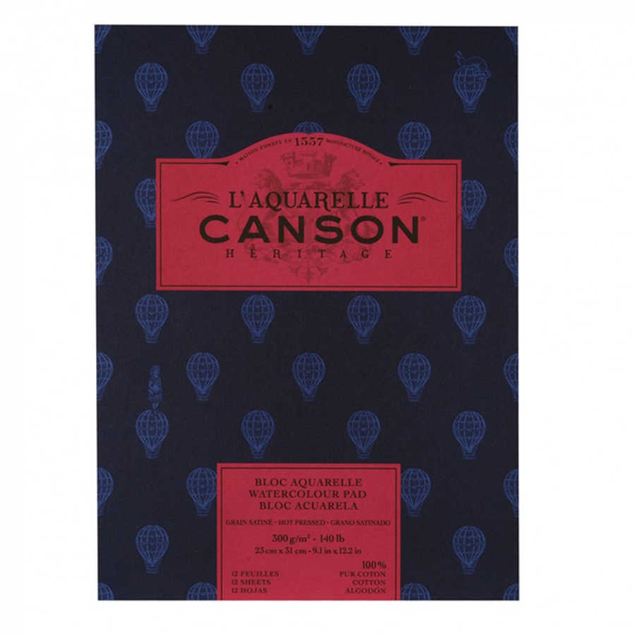 фото Альбом-склейка для акварели canson heritage из 12 листов, сатин, 23х30 см 300 г/м2, 100% хлопок