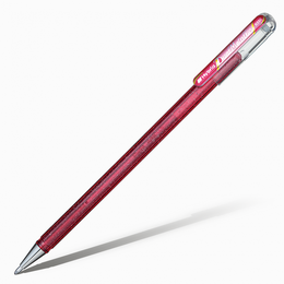 картинка Ручка гелевая pentel hybrid dual metallic 1 мм, розовый + розовый металлик