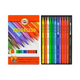 фотография Набор цветных карандашей koh-i-noor progresso, 12 цветов, в лаке