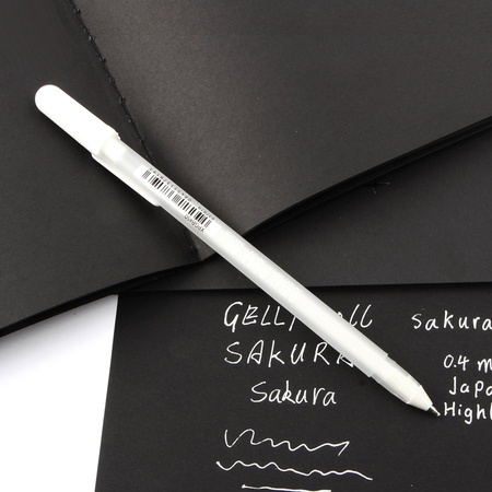 фото Ручка гелевая sakura gelly roll белая 0,4 мм