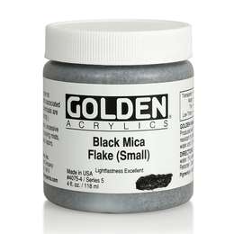 изображение Краска акриловая golden heavy body, банка 118 мл, № 4075 чёрный с мелкими хлопьями иридисцентный
