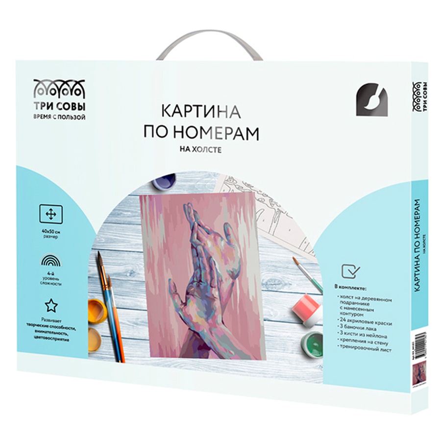 фотография Картина по номерам на холсте "прикосновения", 40х50 см