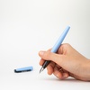 фото Ручка перьевая малевичъ с конвертером, перо ef 0,4 мм, набор с двумя картриджами (индиго, черный), цвет: голубой