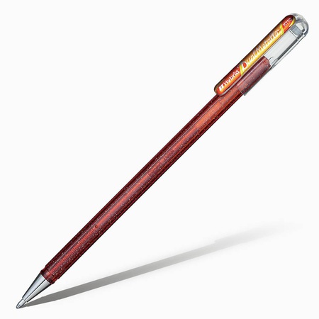 изображение Ручка гелевыми с чернилами pentel 1,0 мм, оранжевый + желтый металлик