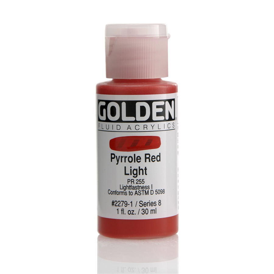 изображение Краска акриловая golden fluid, банка 30 мл, № 2279 красный светлый пиррол