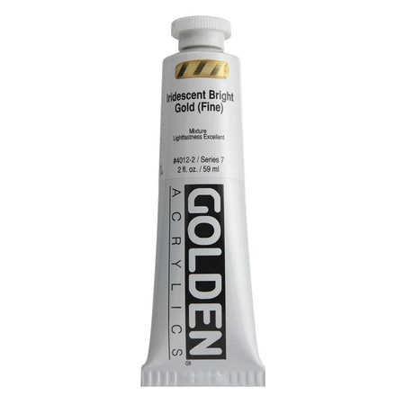 картинка Краска акриловая golden heavy body, туба 59 мл, № 4012 золотой яркий перламутр