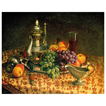 картинка Картина по номерам 40х50 см, остров сокровищ "натюрморт с виноградом", на подрам, акрил,кисти