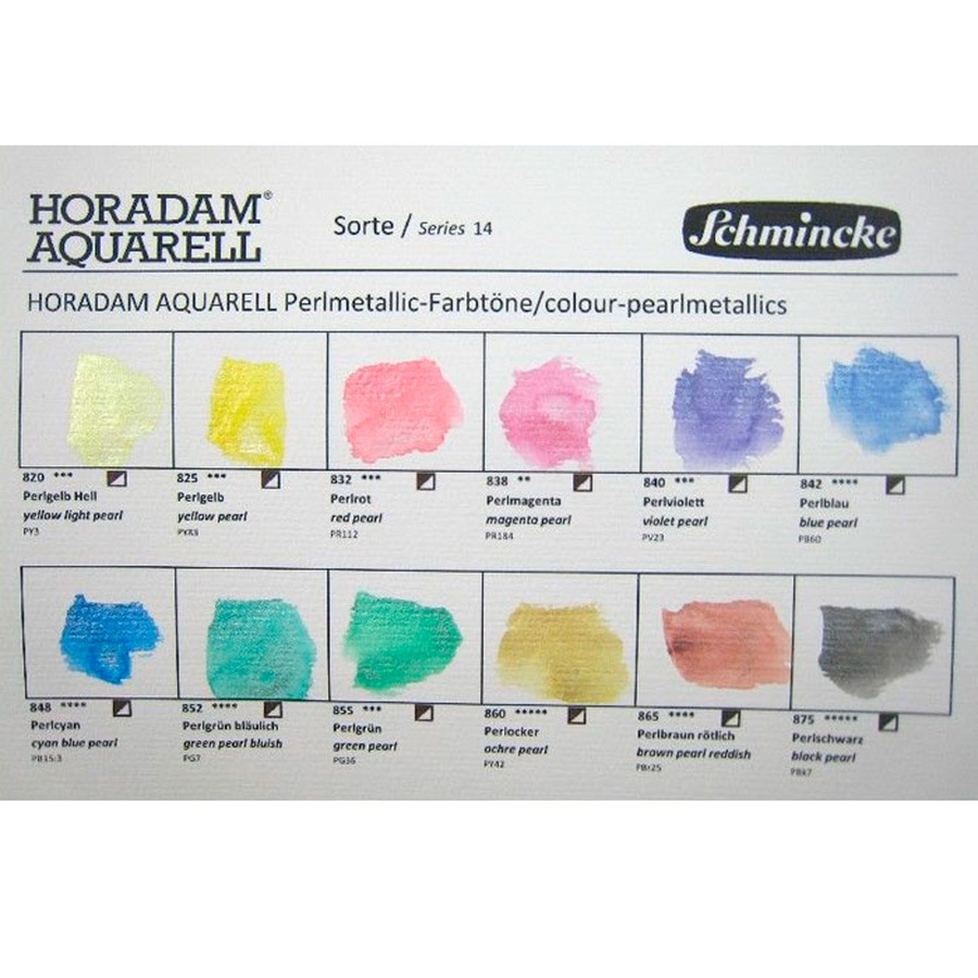 изображение Набор акварельных красок schmincke horadam металлик 12 полукювет