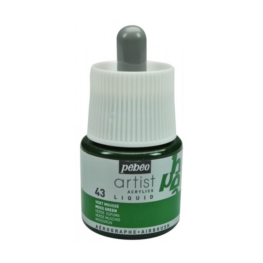изображение Чернила акриловые pebeo artist acrylics liquid ink 45 мл № 43 зелёный мох