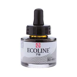 фотография Акварель жидкая ecoline банка 30 мл № 718 серый тёплый