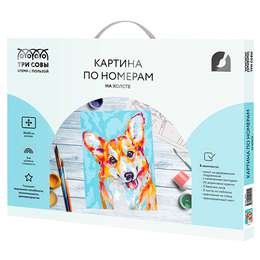 фотография Картина по номерам на холсте "корги", 30*40 см