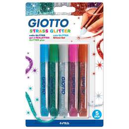 изображение Клей-глиттер для декора giotto в наборе из 5 цветоы