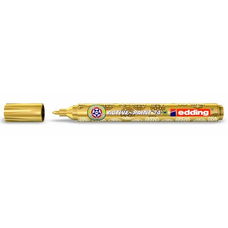 Маркер лаковый Edding круглый, цвет золотой, ширина линии 1-2 мм