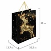 фото Пакет подарочный новогодний 26,5x12,7x33 "midnight deer"