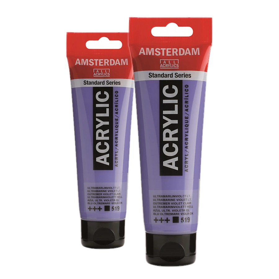картинка Краска акриловая amsterdam, туба 120 мл, № 519 ультрамарин фиолетовый светлый