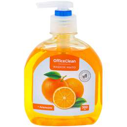 изображение Мыло жидкое officeclean апельсин, с дозатором, 300мл