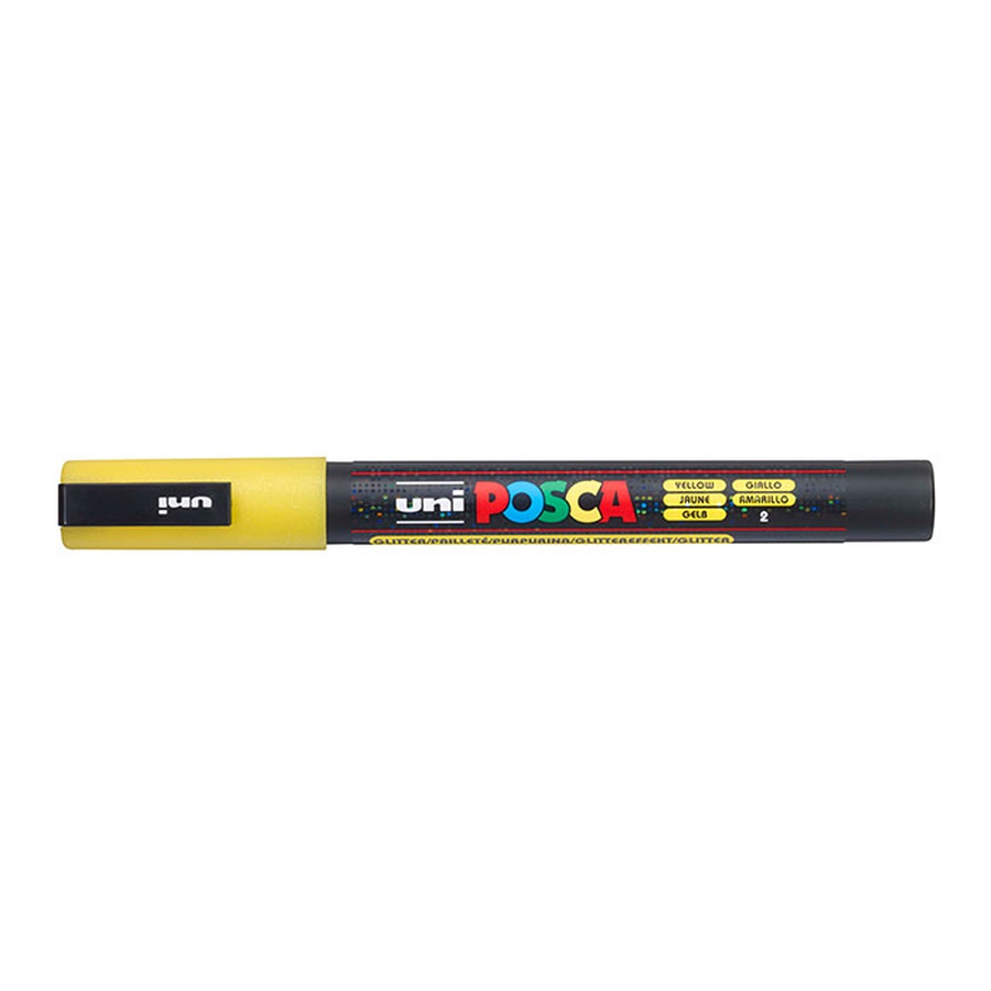 фотография Маркер posca pc-5m, соломенно-желтый, 1.8 - 2.5 мм, пулевидный наконечник