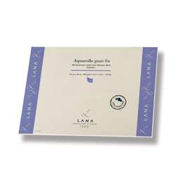 изображение Склейка для акварели lana aquarelle grain fin, 300 г/м2, 24х32 см, 12 листов, 25% хлопок
