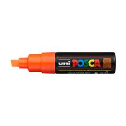 фото Маркер posca pc-8k, флуоресцентно-оранжевый, до 8.0 мм, скошенный наконечник