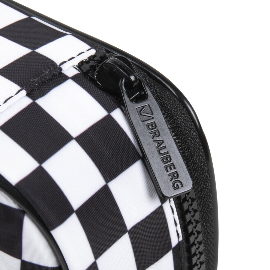 картинка Пенал-органайзер brauberg, 1 отделение, полиэстер, 22x11,5x6см, black and white