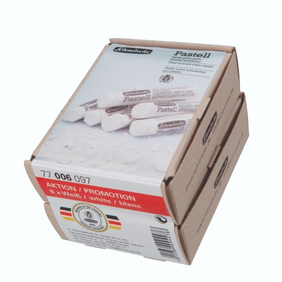 фотография Набор сухой пастели schmincke, цв.001 d белая, 6шт., картонная упаковка