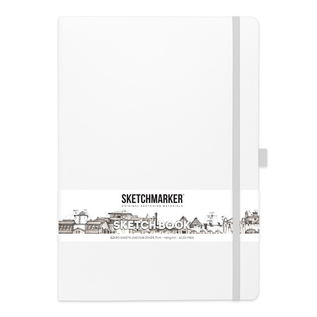 фото Блокнот для зарисовок sketchmarker  21*29.7 см 80л белый