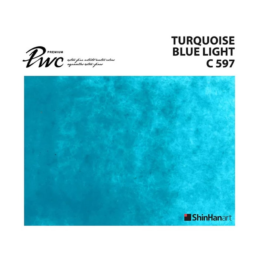 картинка Краска акварельная shinhanart pwc, туба 15 мл, 597 бирюзово-синий светлый c