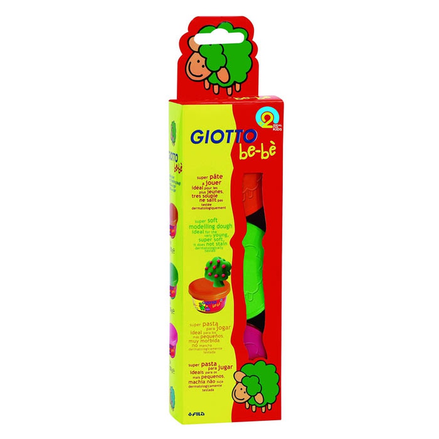 фотография Паста для лепки giotto be-be, 3 цвета: красный, зеленый, розовый