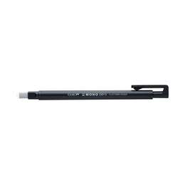 изображение Ластик-карандаш tombow mono zero, черный корпус, прямоугольный, 2.5х5 мм