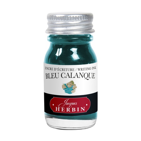 фото Чернила в банке herbin,  10 мл, bleu calanque аквамарин