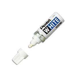 картинка Маркер перманентный pentel white, короткий корпус, белый 6,5 мм
