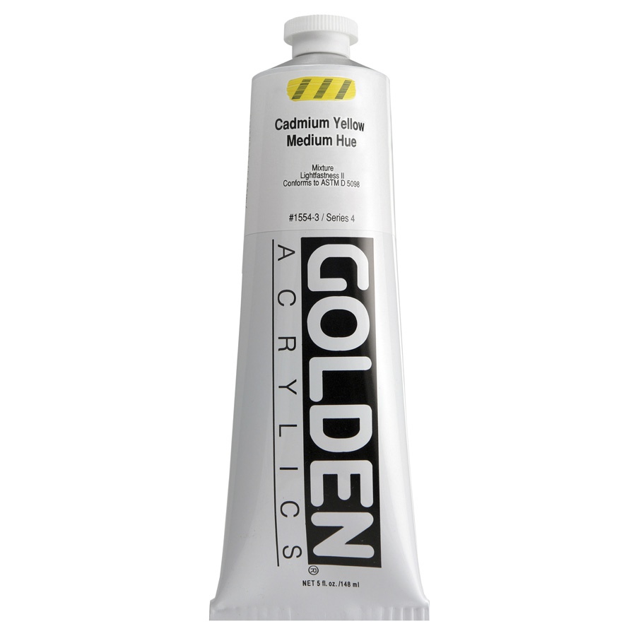 изображение Краска акриловая golden heavy body, туба 148 мл, № 1554 кадмий жёлтый средний (им)