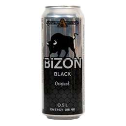 изображение Энергетический напиток б/а газированный  «bizon black» original ("бизон блэк), 0,449л жб 1*12 (шт)