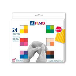 картинка Набор глины полимерной fimo soft базовый 24 цвета по 25 г
