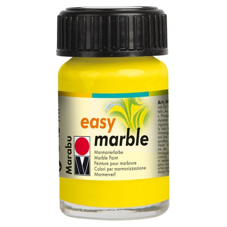 фотография Краска для марморирования easy marble marabu, 15 мл, лимонная