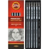 фотография Набор чернографитных карандашей в лаке без дерева, серия progresso, 6 штук в упаковке, koh-i-noor