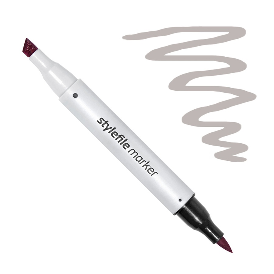 фото Маркер спиртовой stylefile brush, два пера, wg4 серый тёплый